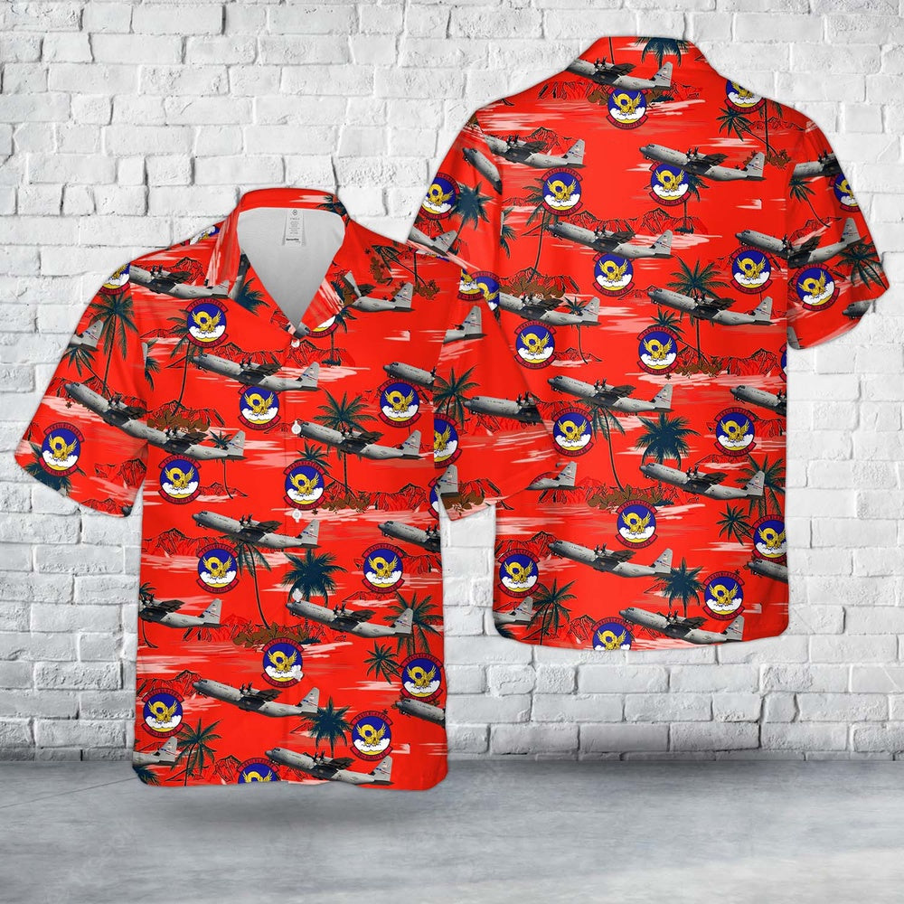 Air Force Hawaiian Shirt, US Air Force 39th Airlift Squadron Lockheed C-130J Super Hercules Hawaiian Shirts, Air Force Aloha Shirt