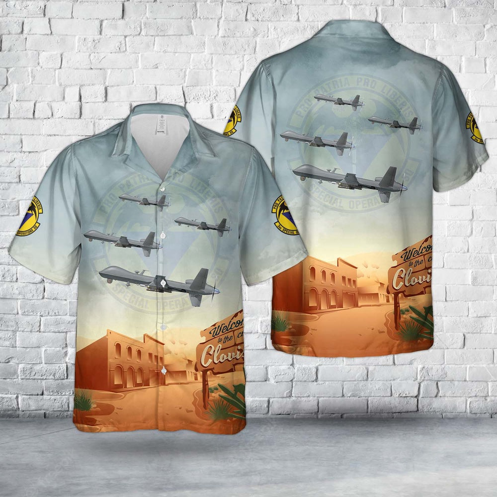 Air Force Hawaiian Shirt, US Air Force 3rd Special Operations Squadron MQ-9B “Reaper” Hawaiian Shirt, Air Force Aloha Shirt