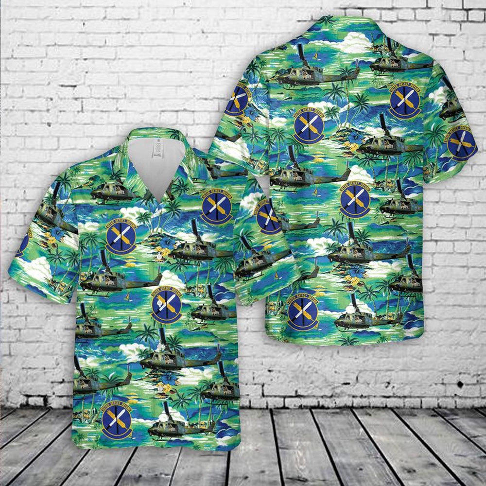Air Force Hawaiian Shirt, US Air Force 40th Helicopter Squadron UH-1N Huey Hawaiian Shirt, Air Force Aloha Shirt