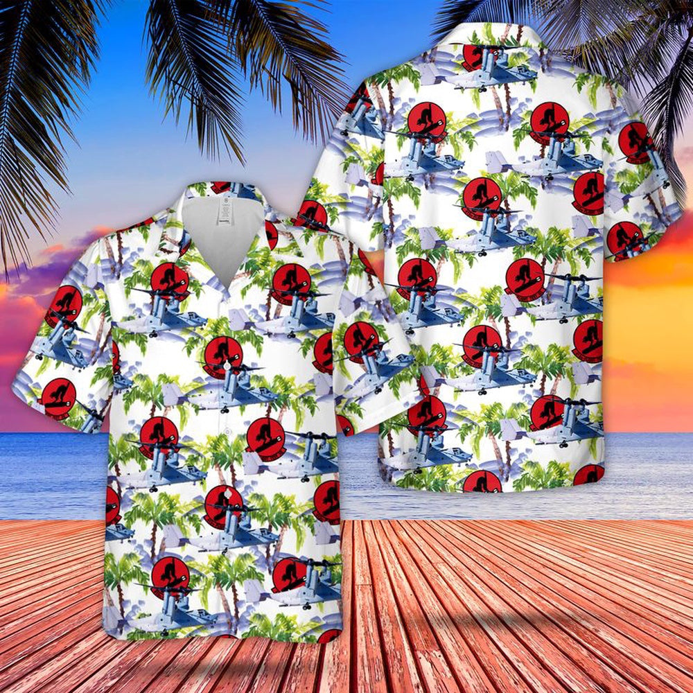 Air Force Hawaiian Shirt, US Air Force 413th Flight Test Squadron CV-22 Osprey Hawaiian Shirt, Air Force Aloha Shirt