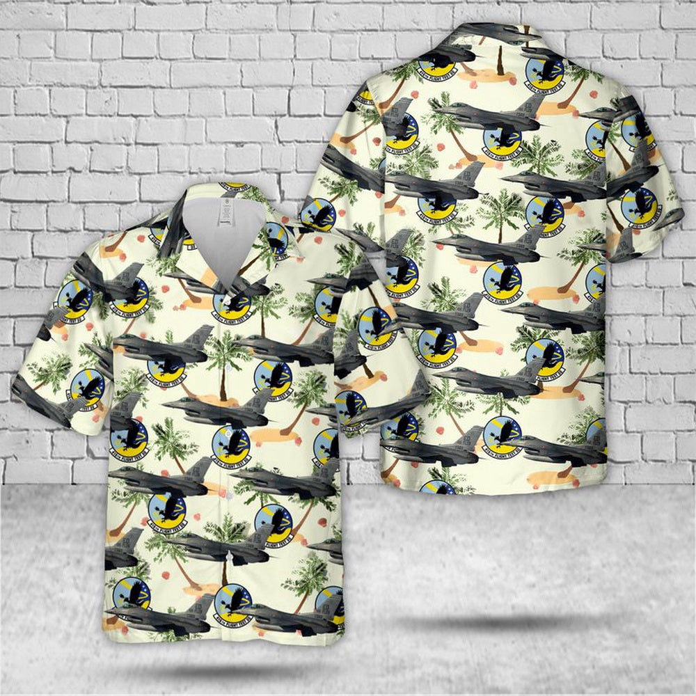 Air Force Hawaiian Shirt, US Air Force 416th Flight Test Squadron F-16 Fighting Falcon Hawaiian Shirt, Air Force Aloha Shirt