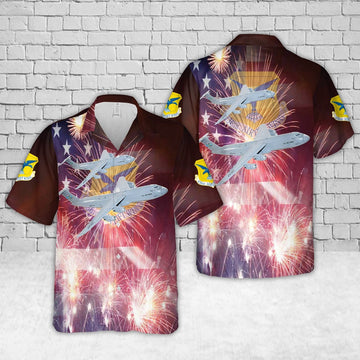 Air Force Hawaiian Shirt, US Air Force 436th Airlift Wing C-5M Super Galaxy, 4th Of July Hawaiian Shirt, Air Force Aloha Shirt