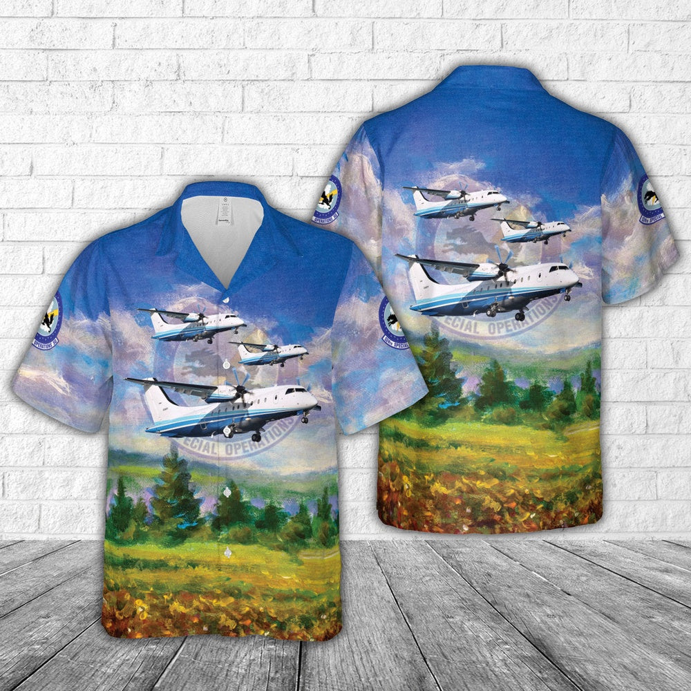 Air Force Hawaiian Shirt, US Air Force 524th Special Operations Squadron C-146A Hawaiian Shirt, Air Force Aloha Shirt