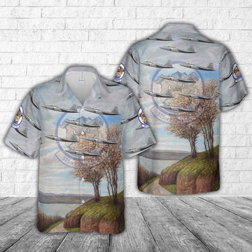 Air Force Hawaiian Shirt, US Air Force 525th Fighter Squadron F-22 Raptor 10-4195 Hawaiian Shirt, Air Force Aloha Shirt