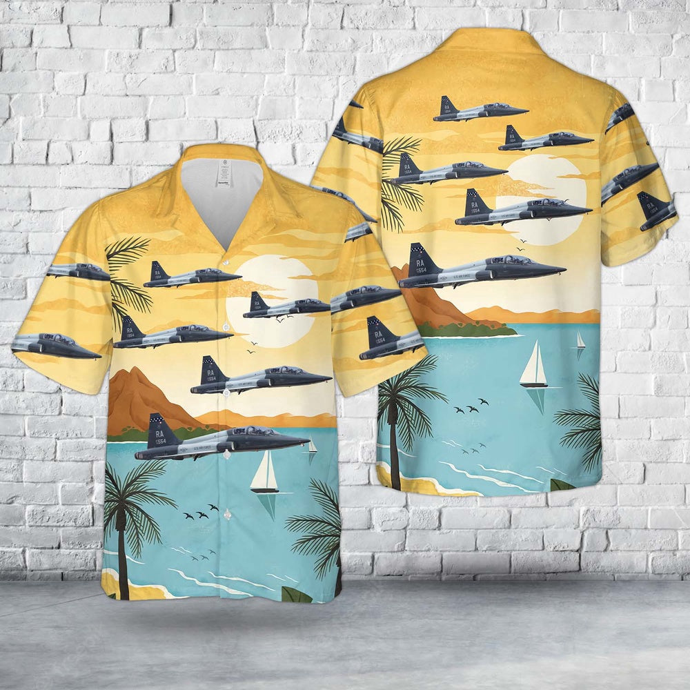 Air Force Hawaiian Shirt, US Air Force 575th AMXS T-38C Talon Hawaiian Shirts, Air Force Aloha Shirt