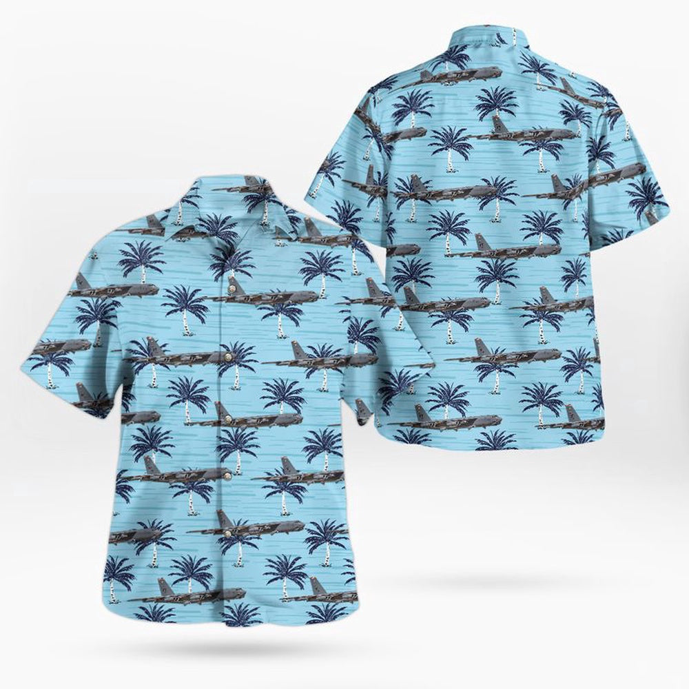 Air Force Hawaiian Shirt, US Air Force 5th Bomb Wing Boeing B-52 Stratofortress Hawaiian Shirt, Air Force Aloha Shirt