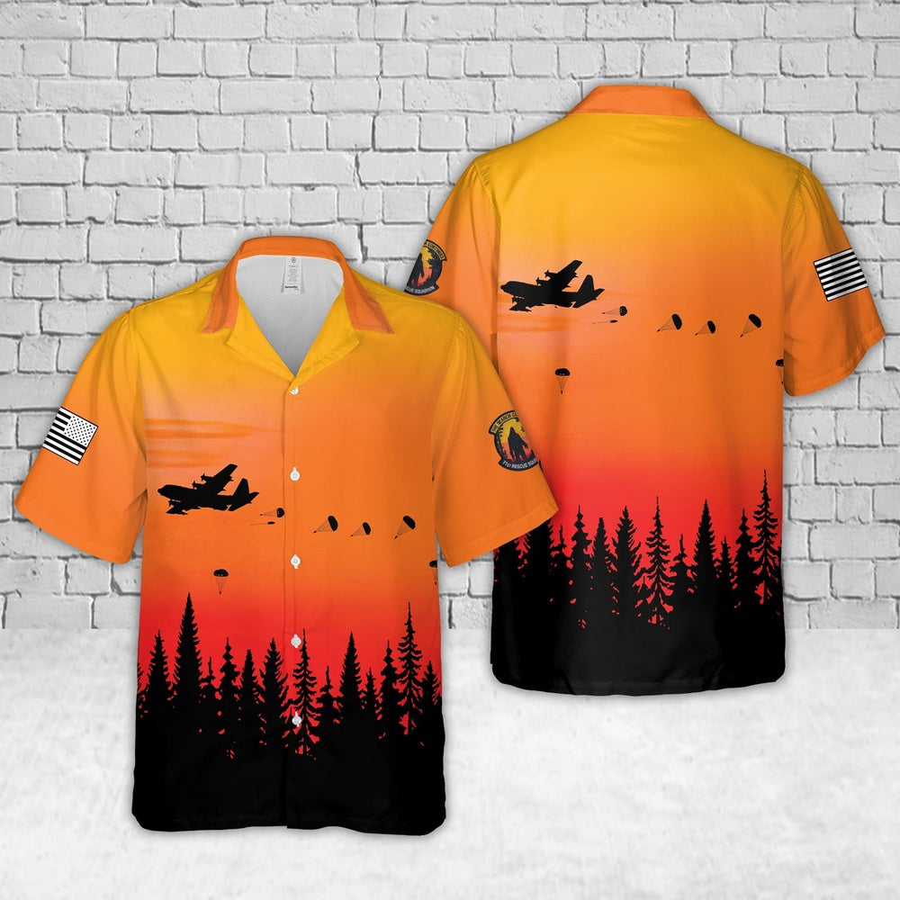 Air Force Hawaiian Shirt, US Air Force 71st Rescue Squadron Hawaiian Shirt, Air Force Aloha Shirt