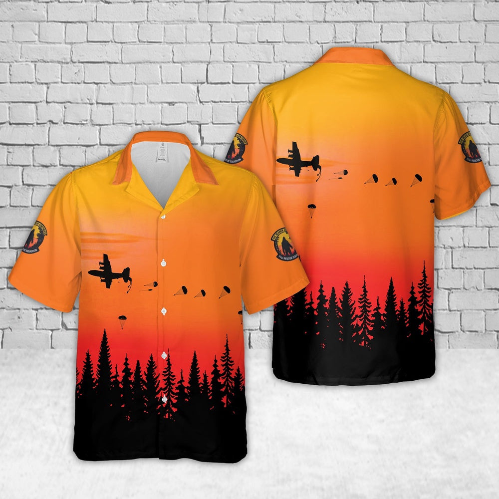 Air Force Hawaiian Shirt, US Air Force 71st Rescue Squadron Hawaiian Shirts, Air Force Aloha Shirt