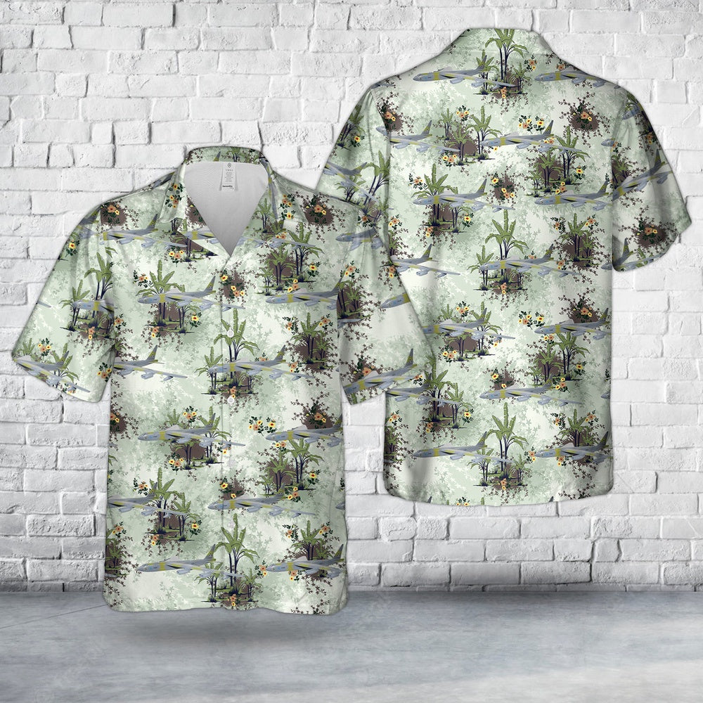 Air Force Hawaiian Shirt, US Air Force 801st Bomb Wing ‘Treasure Hunter’ 1991 B-52G Hawaiian Shirt, Air Force Aloha Shirt