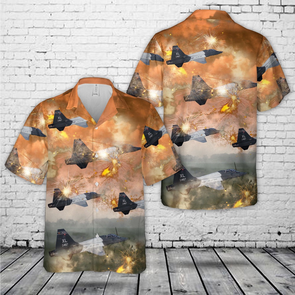 Air Force Hawaiian Shirt, US Air Force 87th Flying Training Squadron T-38s Hawaiian Shirt, Air Force Aloha Shirt