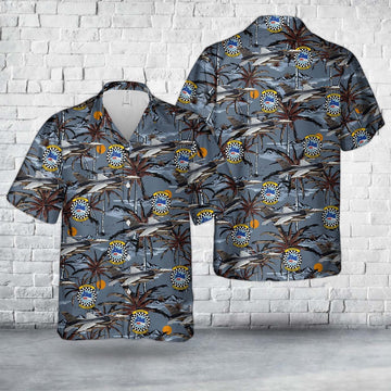 Air Force Hawaiian Shirt, US Air Force 93rd Fighter Squadron F-16C Fighting Falcon Hawaiian Shirt, Air Force Aloha Shirt