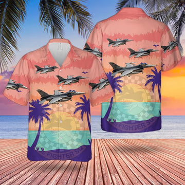 Air Force Hawaiian Shirt, US Air Force 93rd Fighter Squadron F-16C Fighting Falcon Hawaiian Shirts, Air Force Aloha Shirt