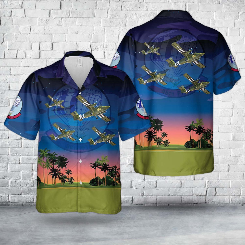 Air Force Hawaiian Shirt, US Air Force 98th Flying Training Squadron UV-18B Twin Otter Hawaiian Shirt, Air Force Aloha Shirt