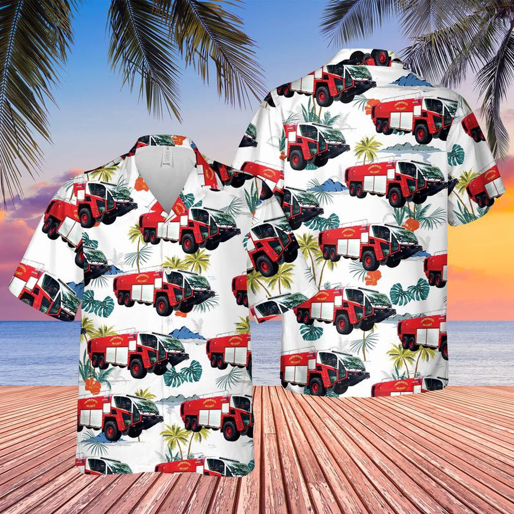 Air Force Hawaiian Shirt, US Air Force Aircraft Rescue Fire Fighting (ARFF) Hawaiian Shirt, Air Force Aloha Shirt