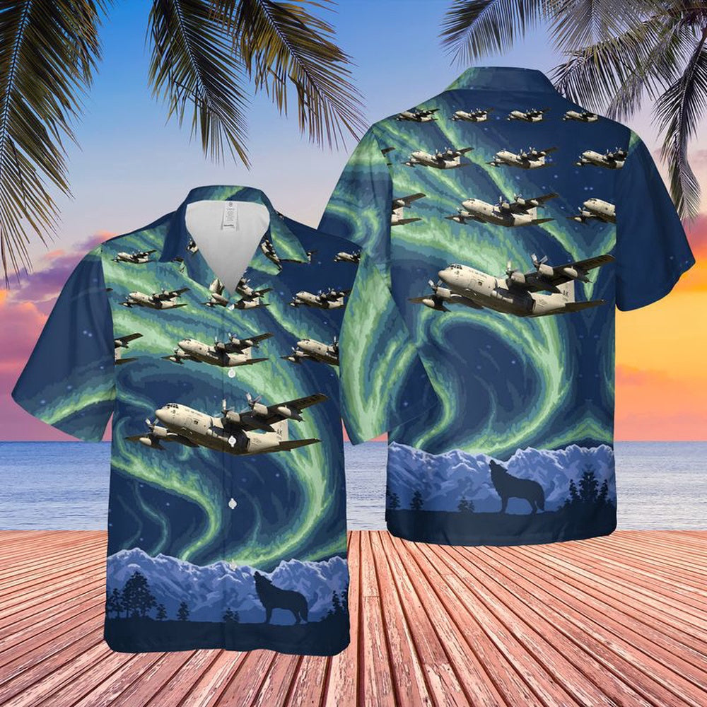 Air Force Hawaiian Shirt, US Air Force Alaska Air National Guard Lockheed HC-130 Hawaiian Shirt, Air Force Aloha Shirt