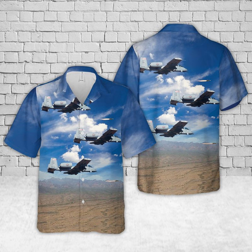 Air Force Hawaiian Shirt, US Air Force Arkansas Air National Guard A-10C Firing An AGM-65 Hawaiian Shirt, Air Force Aloha Shirt