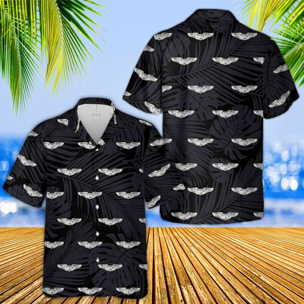 Air Force Hawaiian Shirt, US Air Force Aviator Badge Air Force Pilot Hawaiian Shirt, Air Force Aloha Shirt