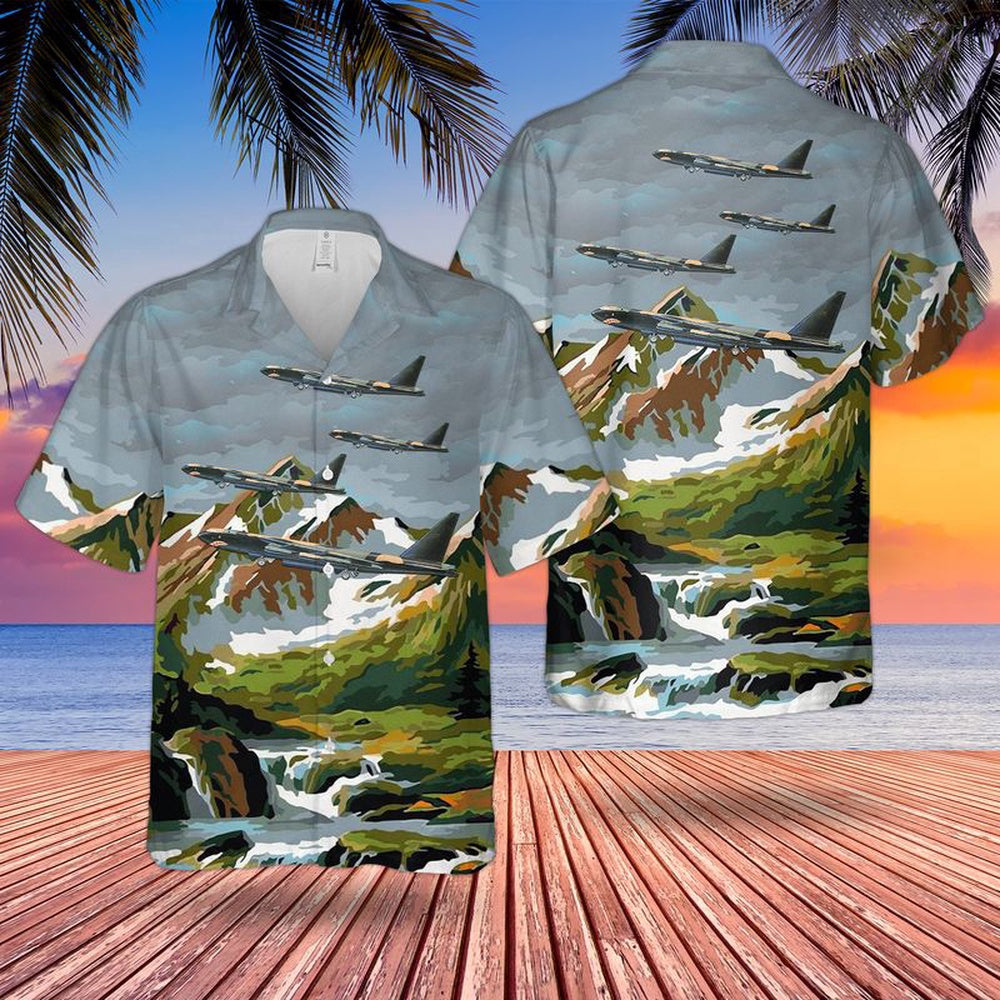 Air Force Hawaiian Shirt, US Air Force B-52D Stratofortress Bomber Hawaiian Shirt, Air Force Aloha Shirt