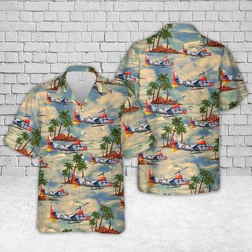 Air Force Hawaiian Shirt, US Air Force Bell Helicopter Textron XV-3 Hawaiian Shirt, Air Force Aloha Shirt