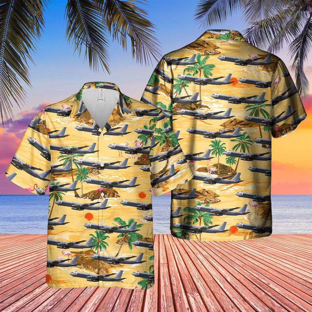 Air Force Hawaiian Shirt, US Air Force Boeing 707-321B Hawaiian Shirt, Air Force Aloha Shirt