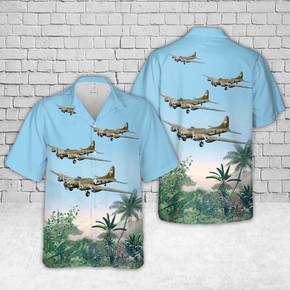 Air Force Hawaiian Shirt, US Air Force Boeing B-17 Flying Fortress Hawaiian Shirt, Air Force Aloha Shirt
