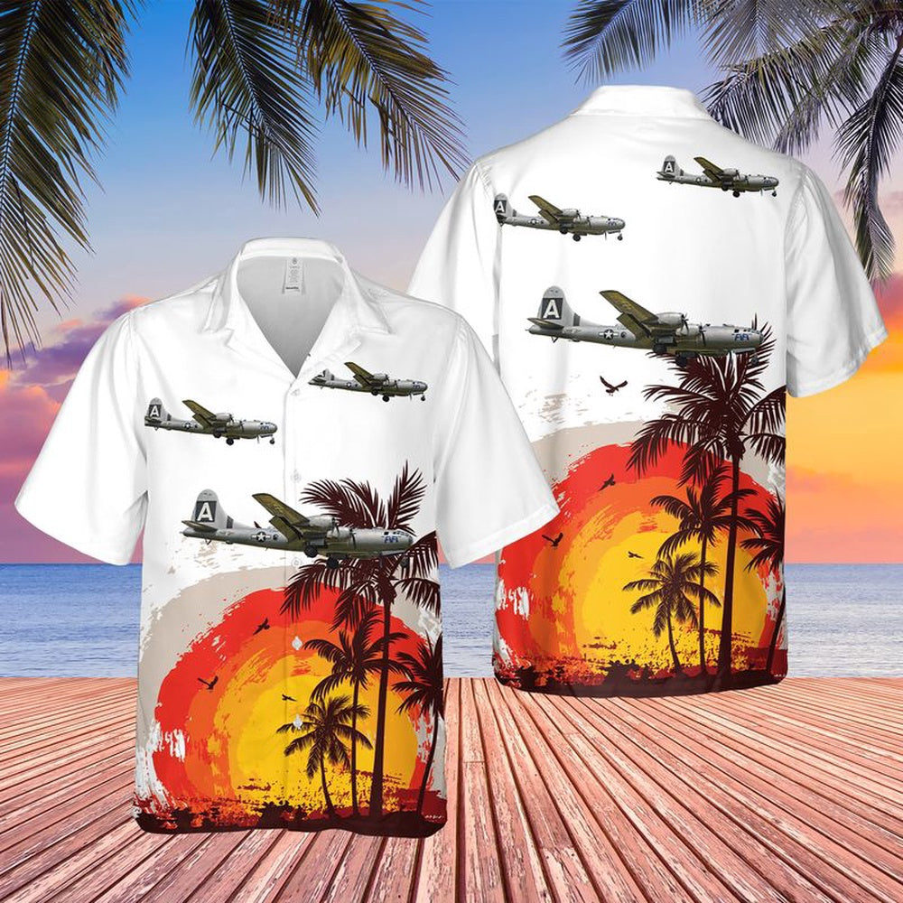 Air Force Hawaiian Shirt, US Air Force Boeing B-29 Superfortress A FIFI (NX529B) Hawaiian Shirt, Air Force Aloha Shirt