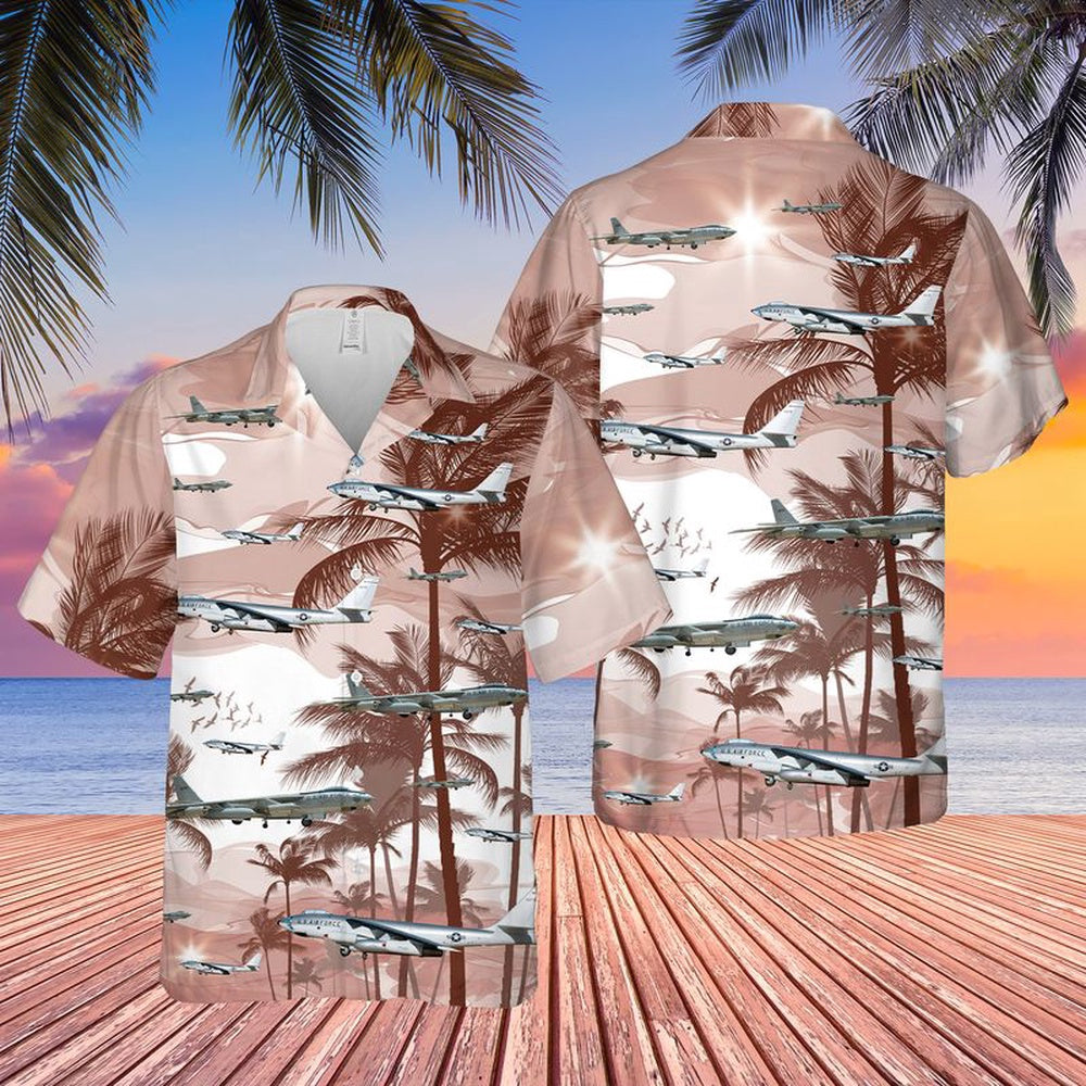 Air Force Hawaiian Shirt, US Air Force Boeing B-47 Stratojet Hawaiian Shirt, Air Force Aloha Shirt