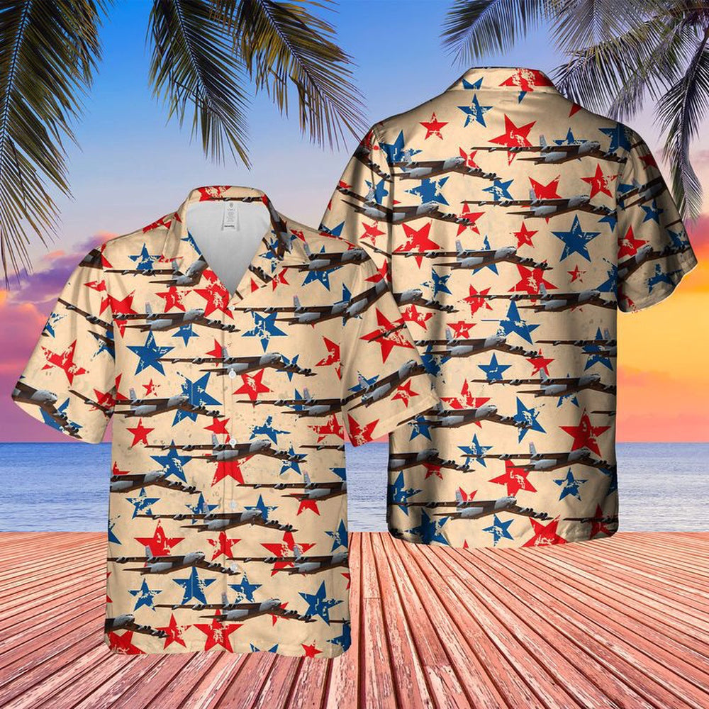 Air Force Hawaiian Shirt, US Air Force Boeing B-52H Stratofortress Hawaiian Shirt, Air Force Aloha Shirt