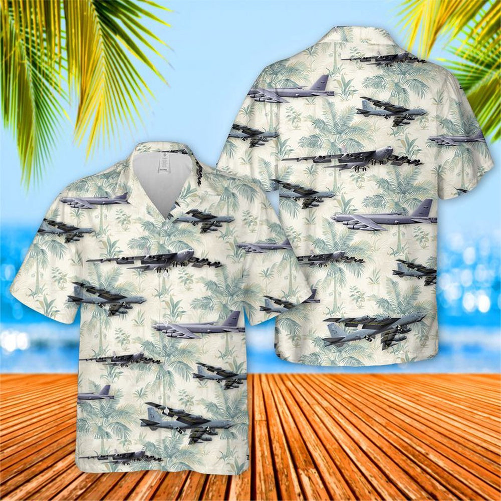 Air Force Hawaiian Shirt, US Air Force Boeing B-52 Stratofortress Hawaiian Shirt, Air Force Aloha Shirt