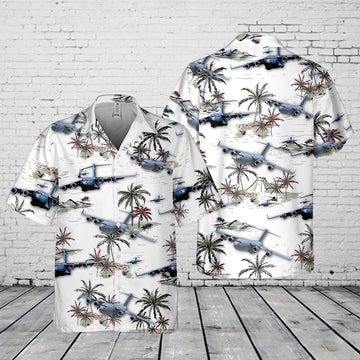 Air Force Hawaiian Shirt, US Air Force Boeing C-17 Globemaster III Pocket Hawaiian Shirt, Air Force Aloha Shirt