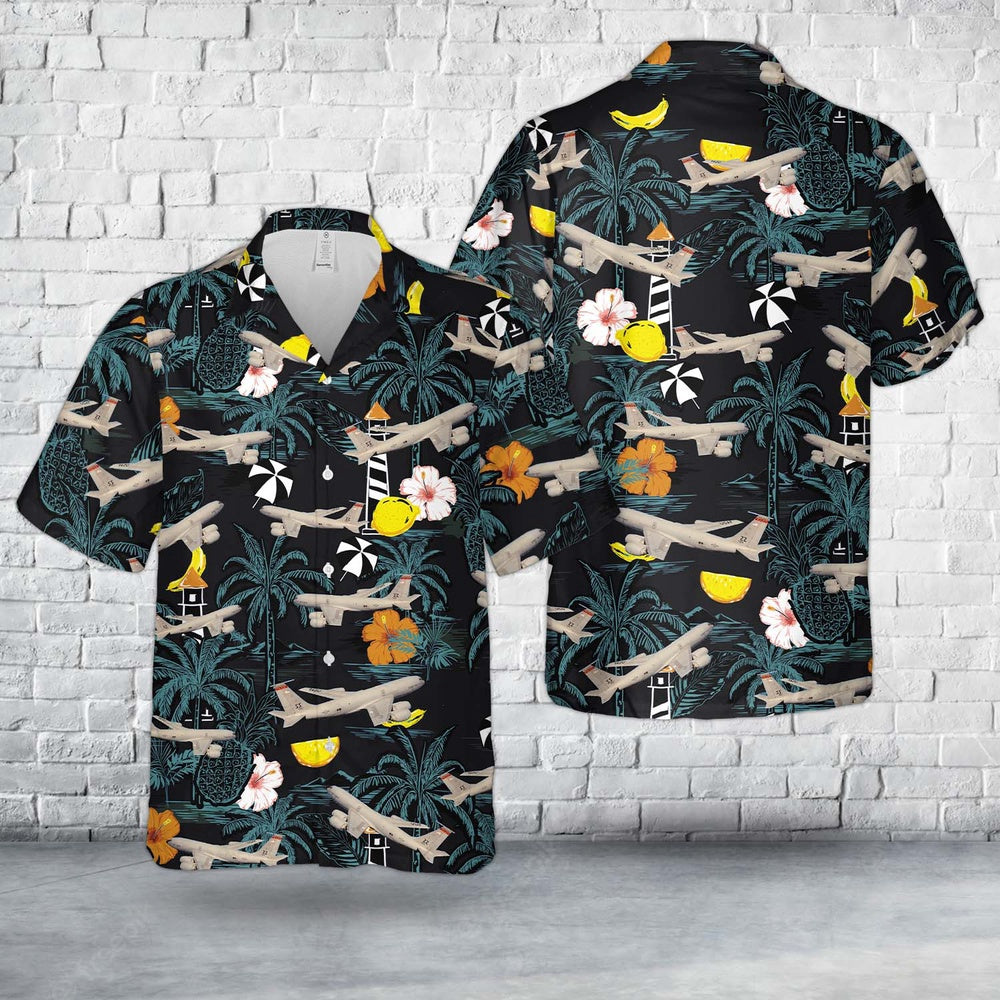 Air Force Hawaiian Shirt, US Air Force Boeing KC-135R Hawaiian Shirt, Air Force Aloha Shirt