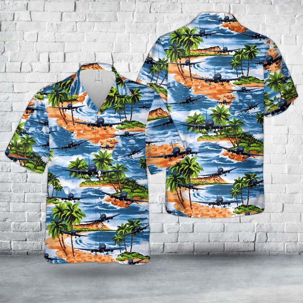 Air Force Hawaiian Shirt, US Air Force Boeing KC-46A Pegasus Of 344th Air Refueling Squadron Hawaiian Shirt, Air Force Aloha Shirt