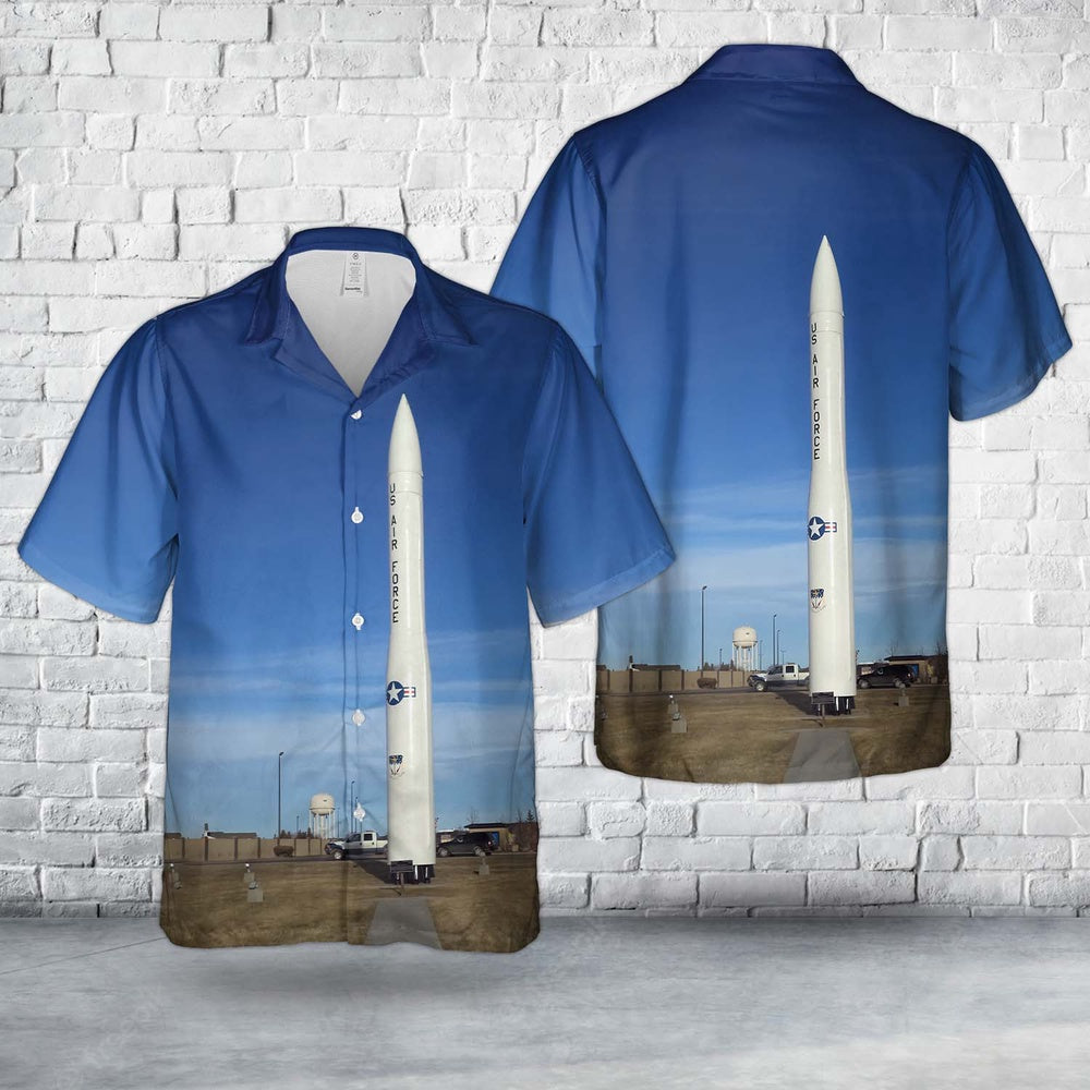 Air Force Hawaiian Shirt, US Air Force Boeing LGM-30G Minuteman III ICBM Hawaiian Shirt, Air Force Aloha Shirt