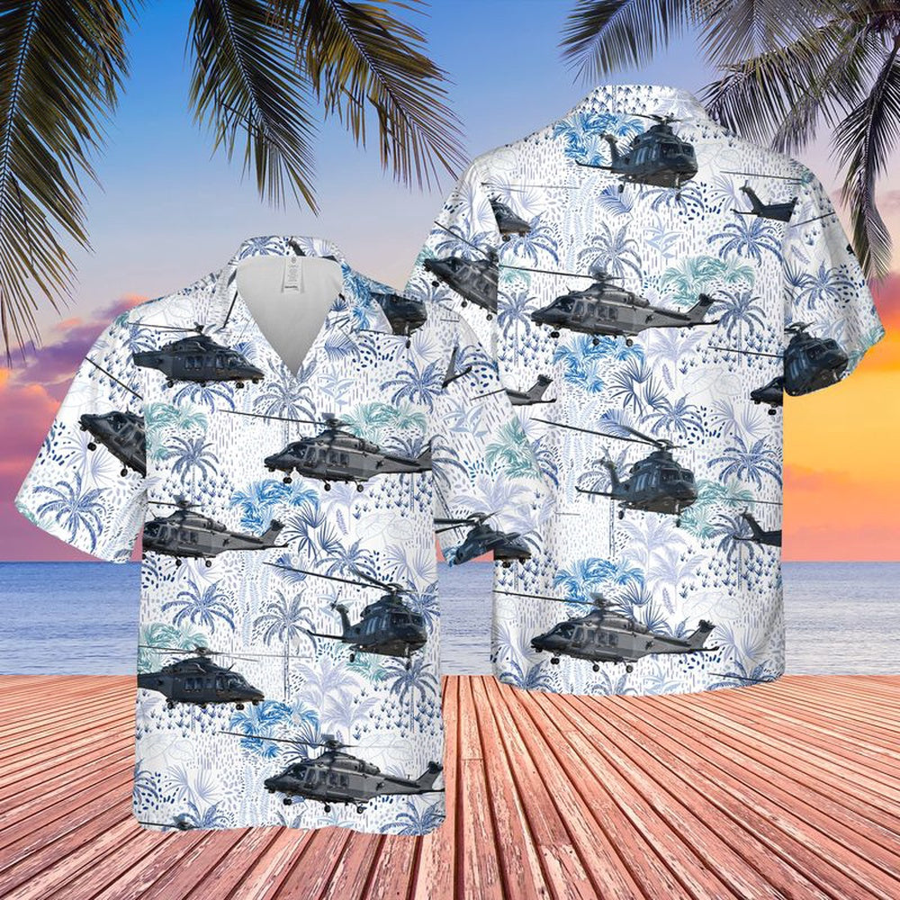 Air Force Hawaiian Shirt, US Air Force Boeing MH-139 Grey Wolf Hawaiian Shirt, Air Force Aloha Shirt