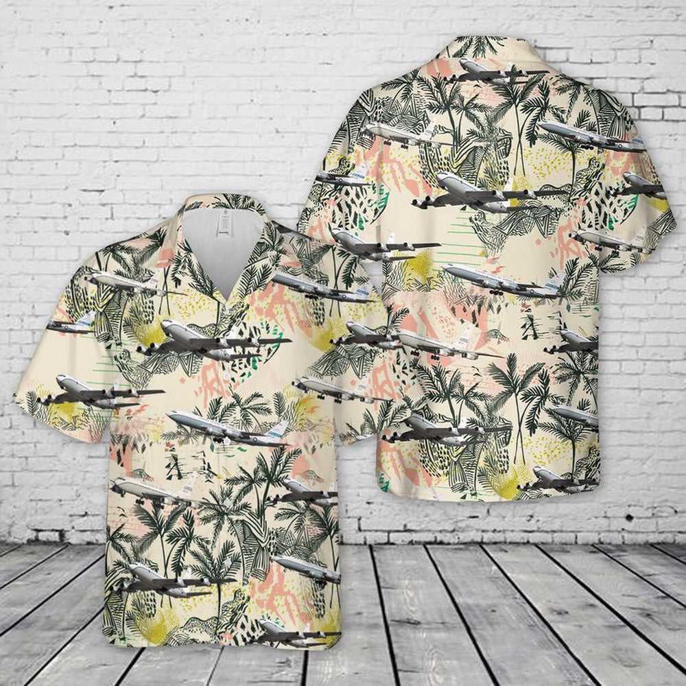 Air Force Hawaiian Shirt, US Air Force Boeing OC-135B Open Skies Hawaiian Shirt, Air Force Aloha Shirt