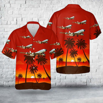 Air Force Hawaiian Shirt, US Air Force Boeing RC-135C Big Team Hawaiian Shirt, Air Force Aloha Shirt