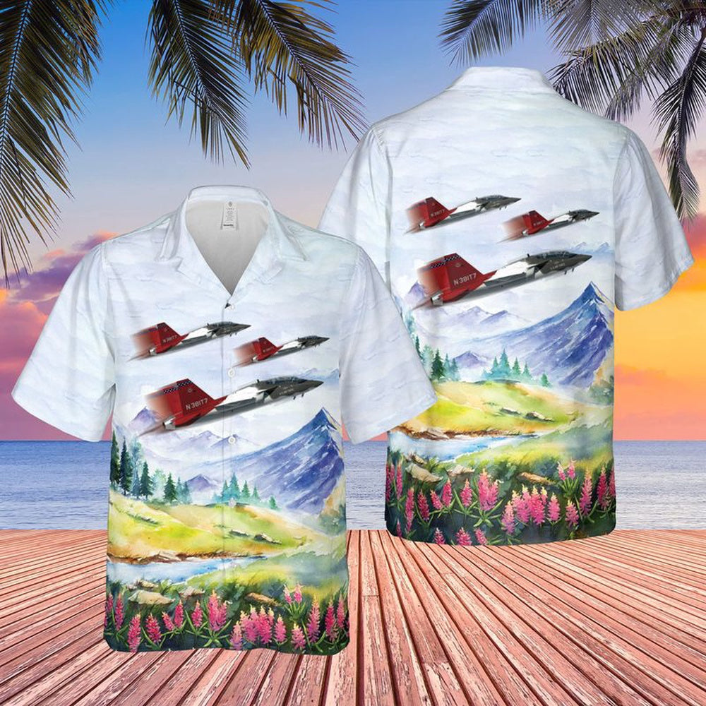 Air Force Hawaiian Shirt, US Air Force Boeing T-7 Red Hawk Hawaiian Shirt, Air Force Aloha Shirt