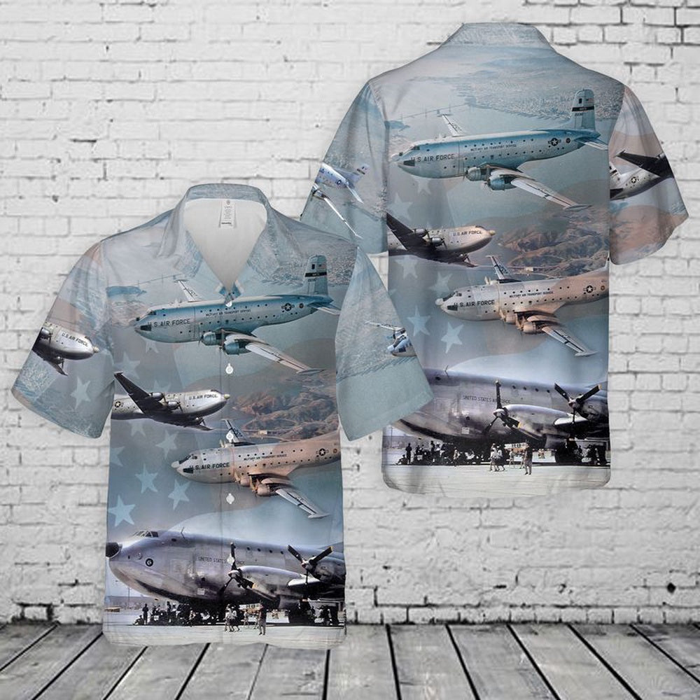 Air Force Hawaiian Shirt, US Air Force C-124 Globemaster II Old Shaky Hawaiian Shirt, Air Force Aloha Shirt