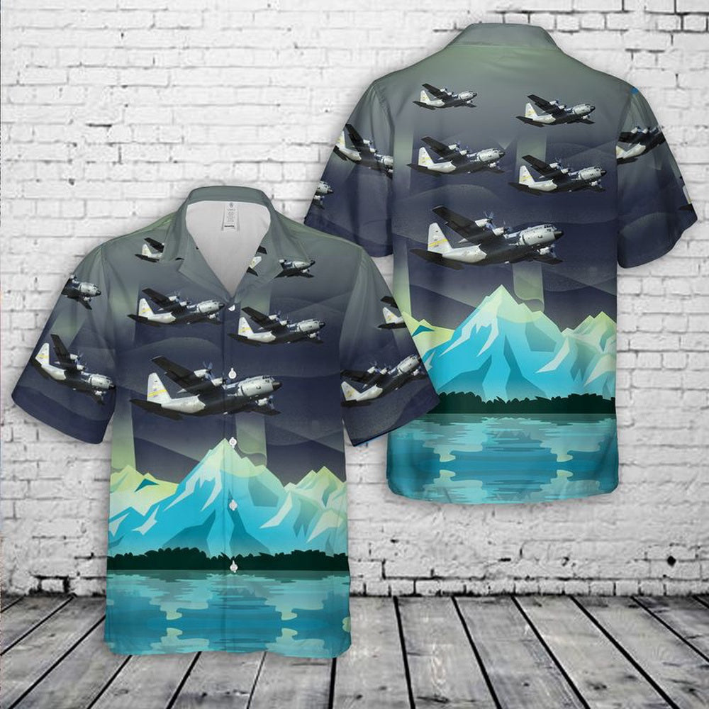 Air Force Hawaiian Shirt, US Air Force C-130H Alaska Air National Guard Hawaiian Shirt, Air Force Aloha Shirt