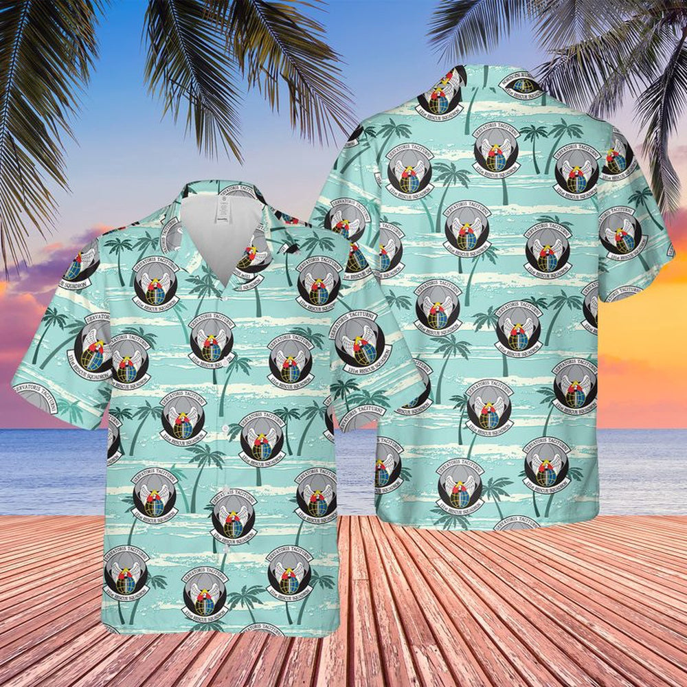 Air Force Hawaiian Shirt, US Air Force California Air National Guard 131st Rescue Squadron Hawaiian Shirt, Air Force Aloha Shirt