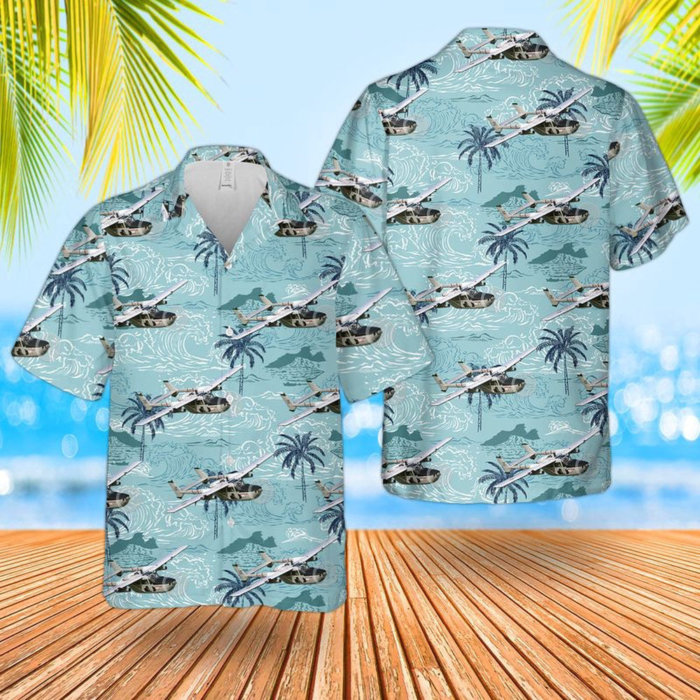 Air Force Hawaiian Shirt, US Air Force Cessna O-2A Skymaster Oscar Deuce Hawaiian Shirt, Air Force Aloha Shirt