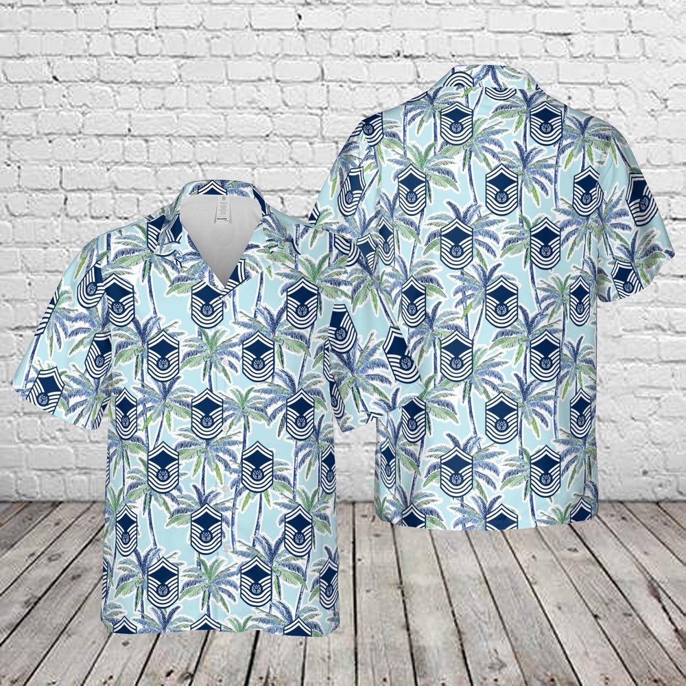Air Force Hawaiian Shirt, US Air Force Chief Master Sergeant of the Air Force 1967-1991 insignia Hawaiian Shirt, Air Force Aloha Shirt
