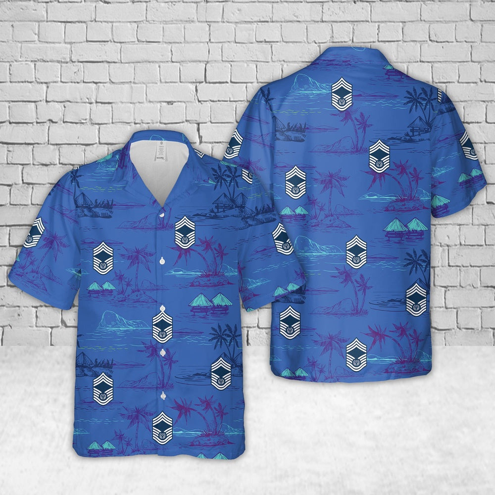 Air Force Hawaiian Shirt, US Air Force Chief Master Sergeant of the Air Force 1991-2004 insignia Hawaiian Shirt, Air Force Aloha Shirt