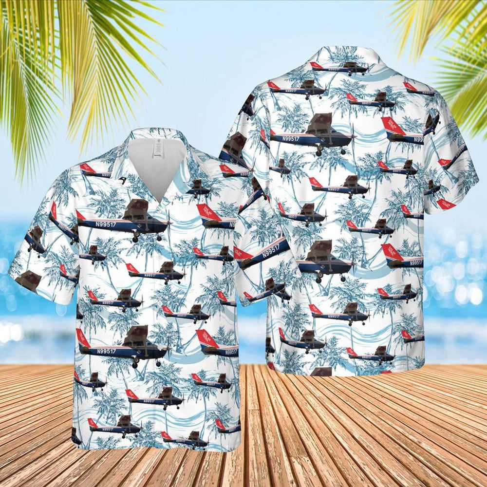 Air Force Hawaiian Shirt, US Air Force Civil Air Patrol Cessna 172P Skyhawk Hawaiian Shirt, Air Force Aloha Shirt