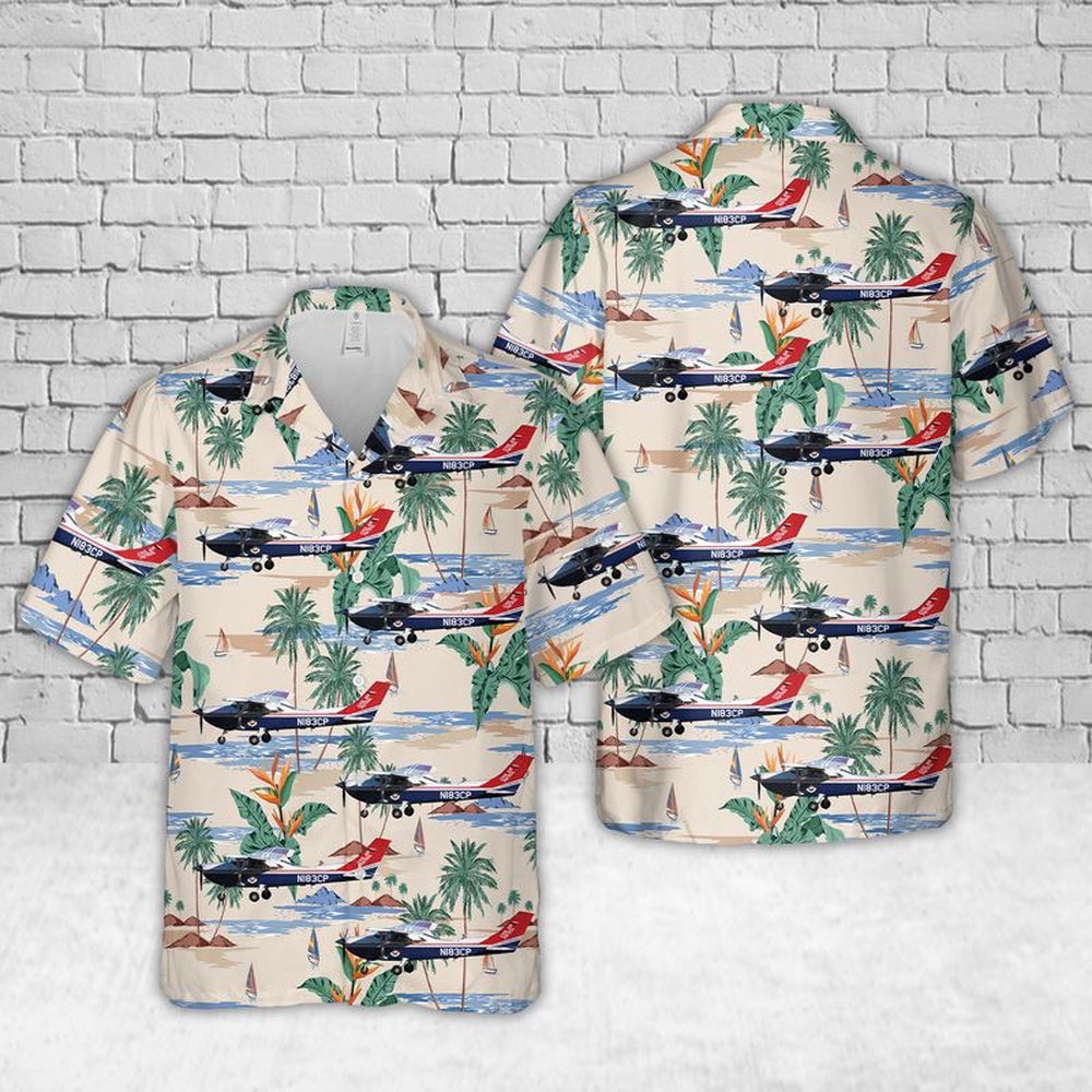 Air Force Hawaiian Shirt, US Air Force Civil Air Patrol Cessna 182T Skylane Hawaiian Shirt, Air Force Aloha Shirt