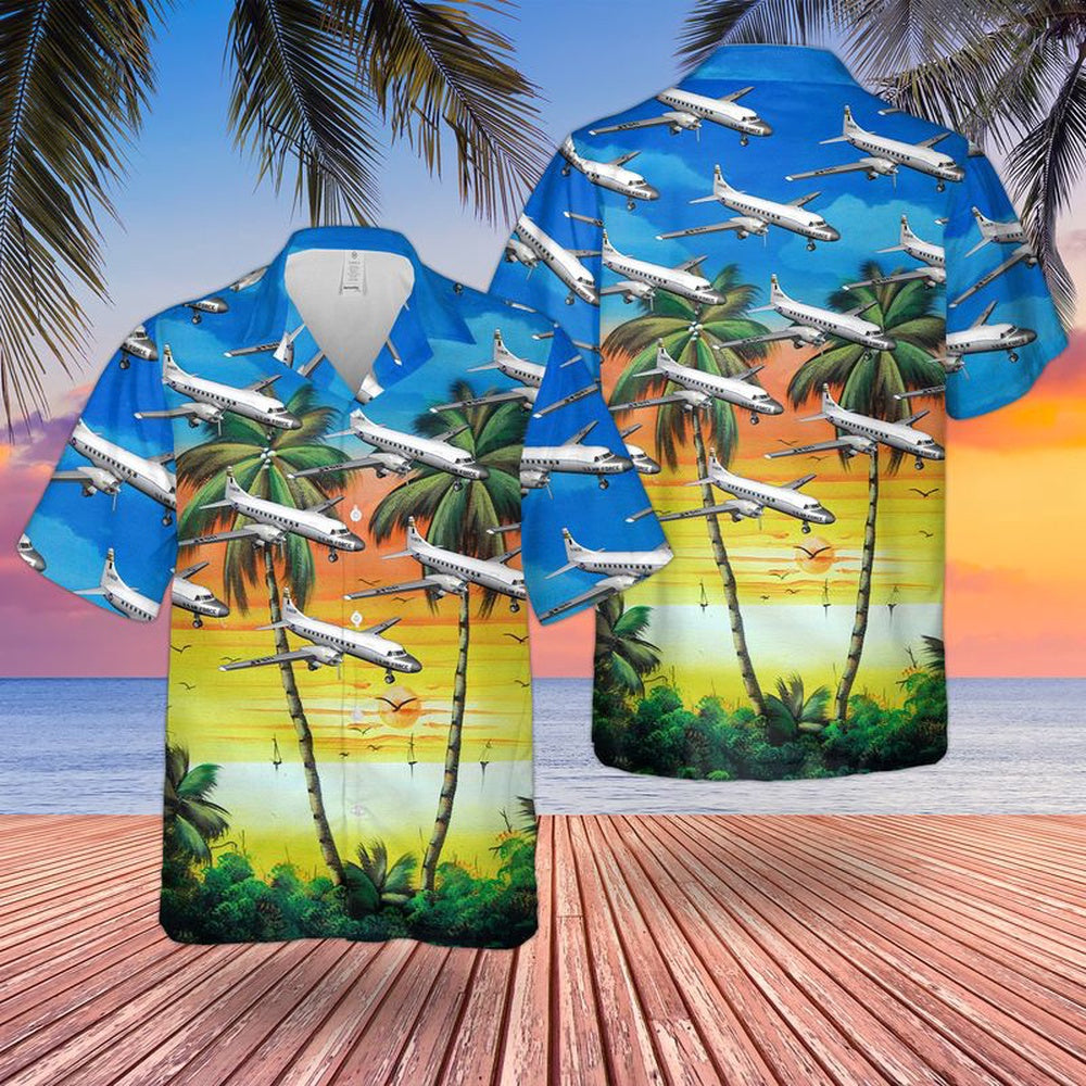 Air Force Hawaiian Shirt, US Air Force Convair C-131 Samaritan Hawaiian Shirt, Air Force Aloha Shirt