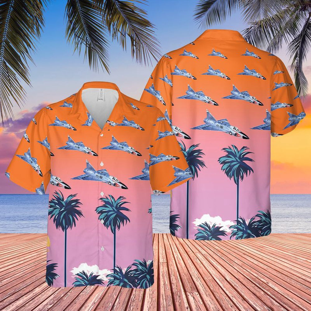 Air Force Hawaiian Shirt, US Air Force Convair F-102 Delta Dagger Hawaiian Shirt, Air Force Aloha Shirt
