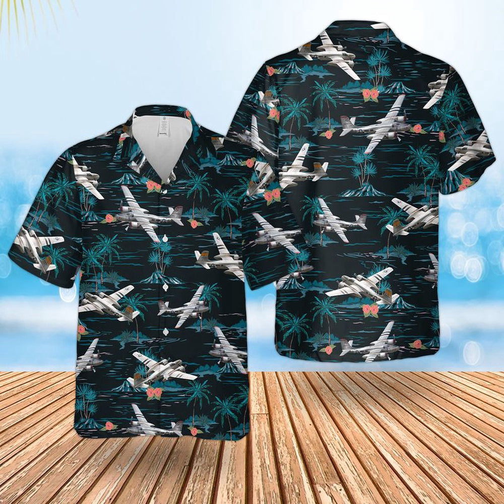 Air Force Hawaiian Shirt, US Air Force Douglas A-26 Invader Hawaiian Shirt, Air Force Aloha Shirt