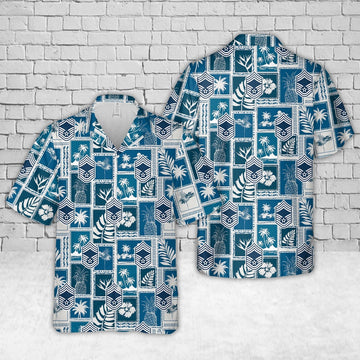Air Force Hawaiian Shirt, US Air Force E9a Chief Master Sergeant insignia (1994-present) Hawaiian Shirt, Air Force Aloha Shirt