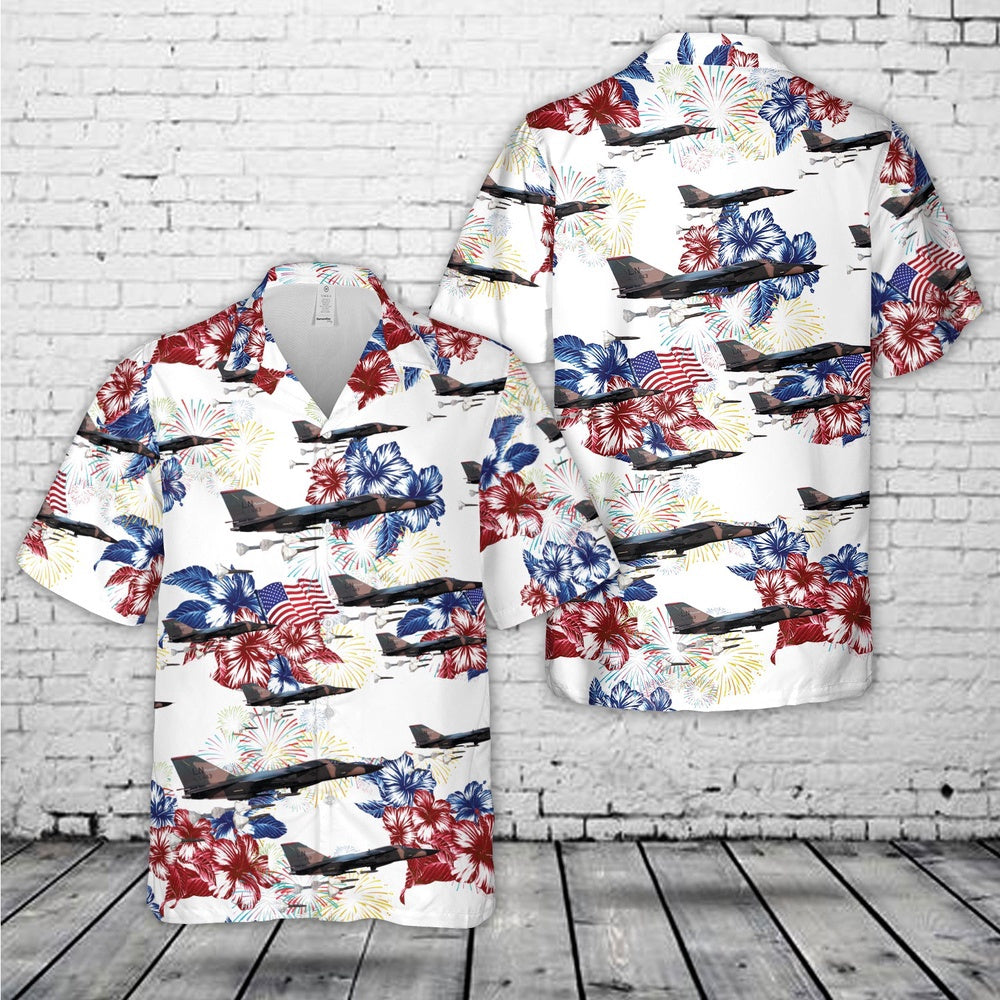Air Force Hawaiian Shirt, US Air Force F-111 Aardvark, 4th Of July Hawaiian Shirt, Air Force Aloha Shirt
